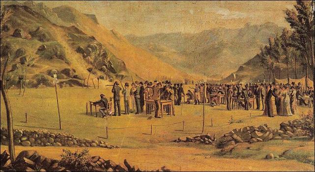 Σκοπευτήριο ραβδωτού στην Ελβετία στις αρχές του 20ού αιώνα.